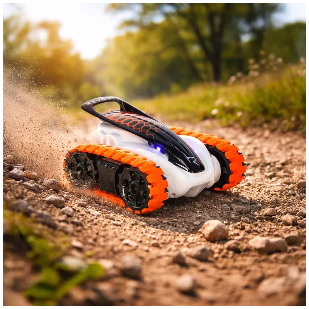 Samochód zdalnie sterowany pojazd gąsienicowy RC REVOLT TG1006 High-Performance Track Racer 2.4GHz LED Off-Road Zasięg do 40m czerwony - obrazek 7