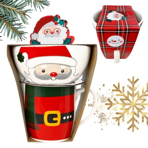 KUBEK ŚWIĄTECZNY 350 ml - zestaw z miseczką 400 ml KB37WZ3