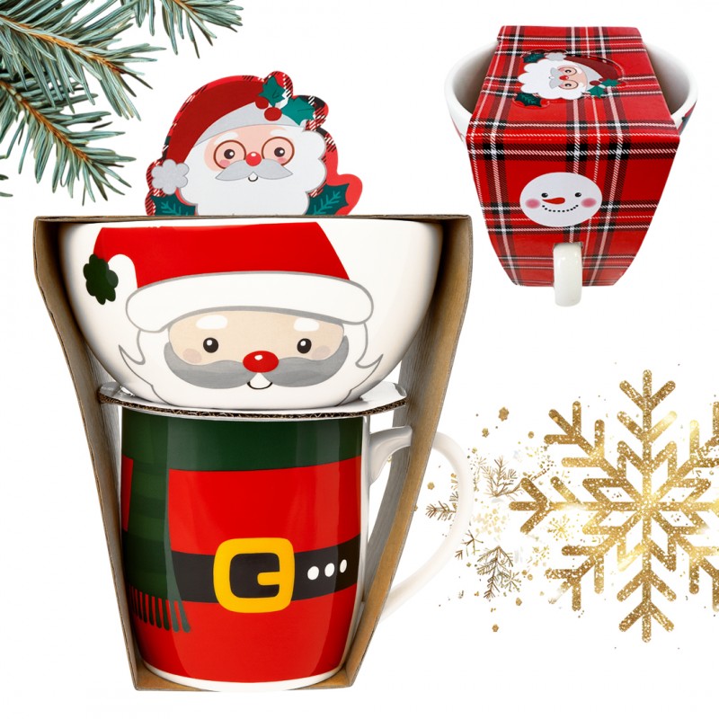 KUBEK ŚWIĄTECZNY 350 ml - zestaw z miseczką 400 ml KB37WZ3