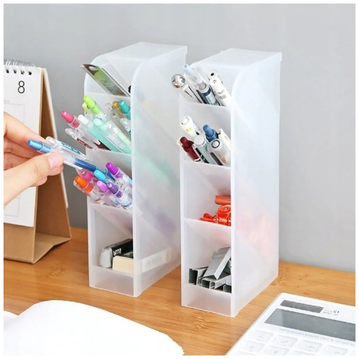 Wielofunkcyjny plastikowy organizer na biurko 7,4x20,3x9cm CB18B - obrazek 2