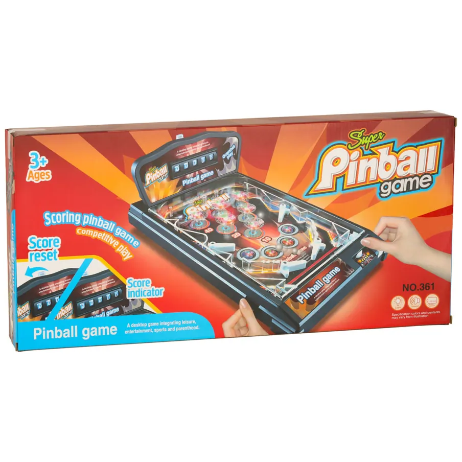 Gra zręcznościowa Pinball Flipper stół ze światłami i muzyką dla dzieci - obrazek 9