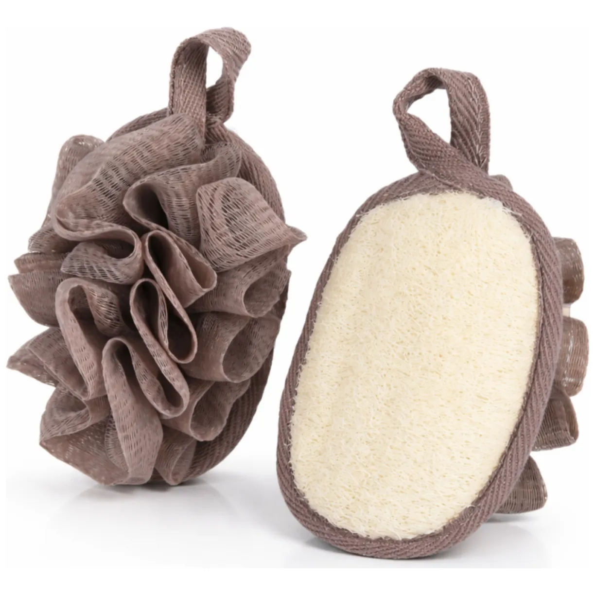 Dwustronna Gąbka do mycia ciała na mokro 14cm delikatny peeling GB20
