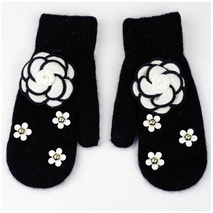 Rękawiczki CUTE czarne REK118 - obrazek 3