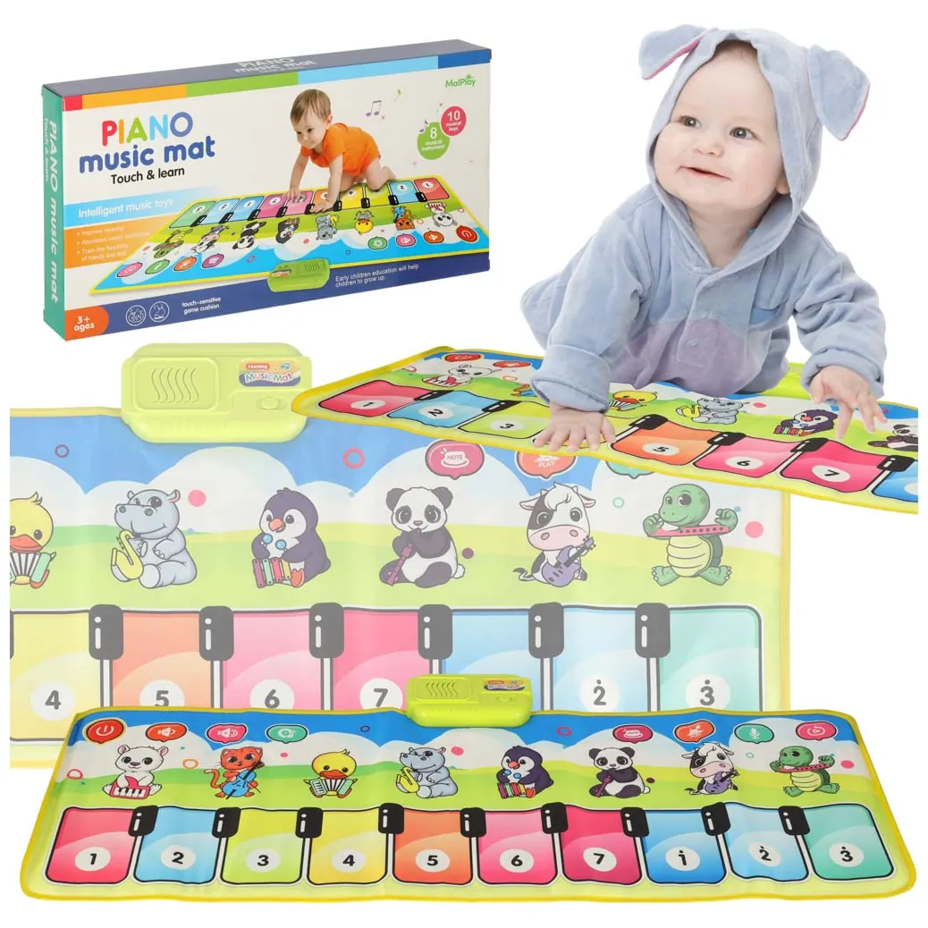 Mata muzyczna interaktywna pianinko z nagrywaniem
