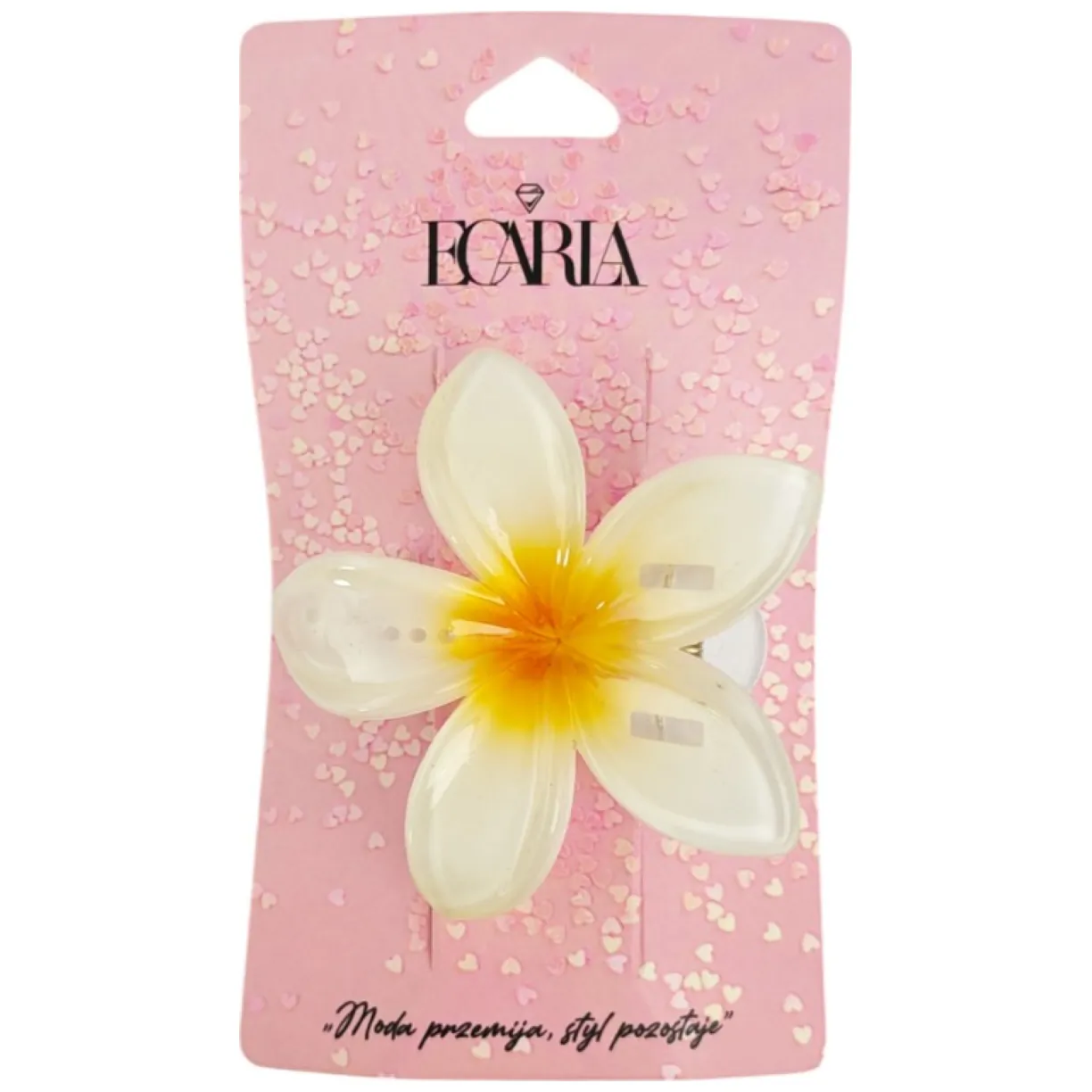 Spinka do włosów klamra XL KLIPS kwiat ombre żółty 6 cm SP404 - obrazek 2