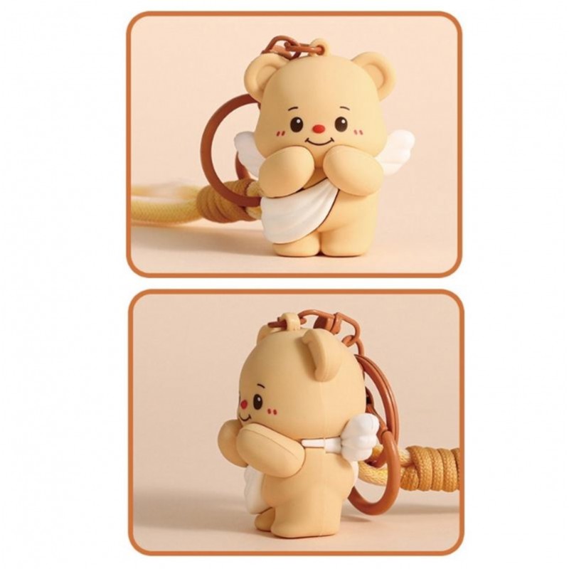 Brelok do kluczy MIS aniołek skrzydła kremowy BRL333K - obrazek 2