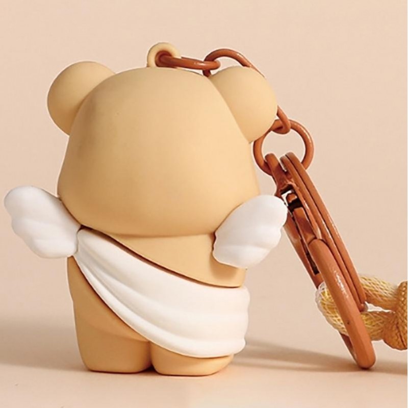 Brelok do kluczy MIS aniołek skrzydła kremowy BRL333K - obrazek 3