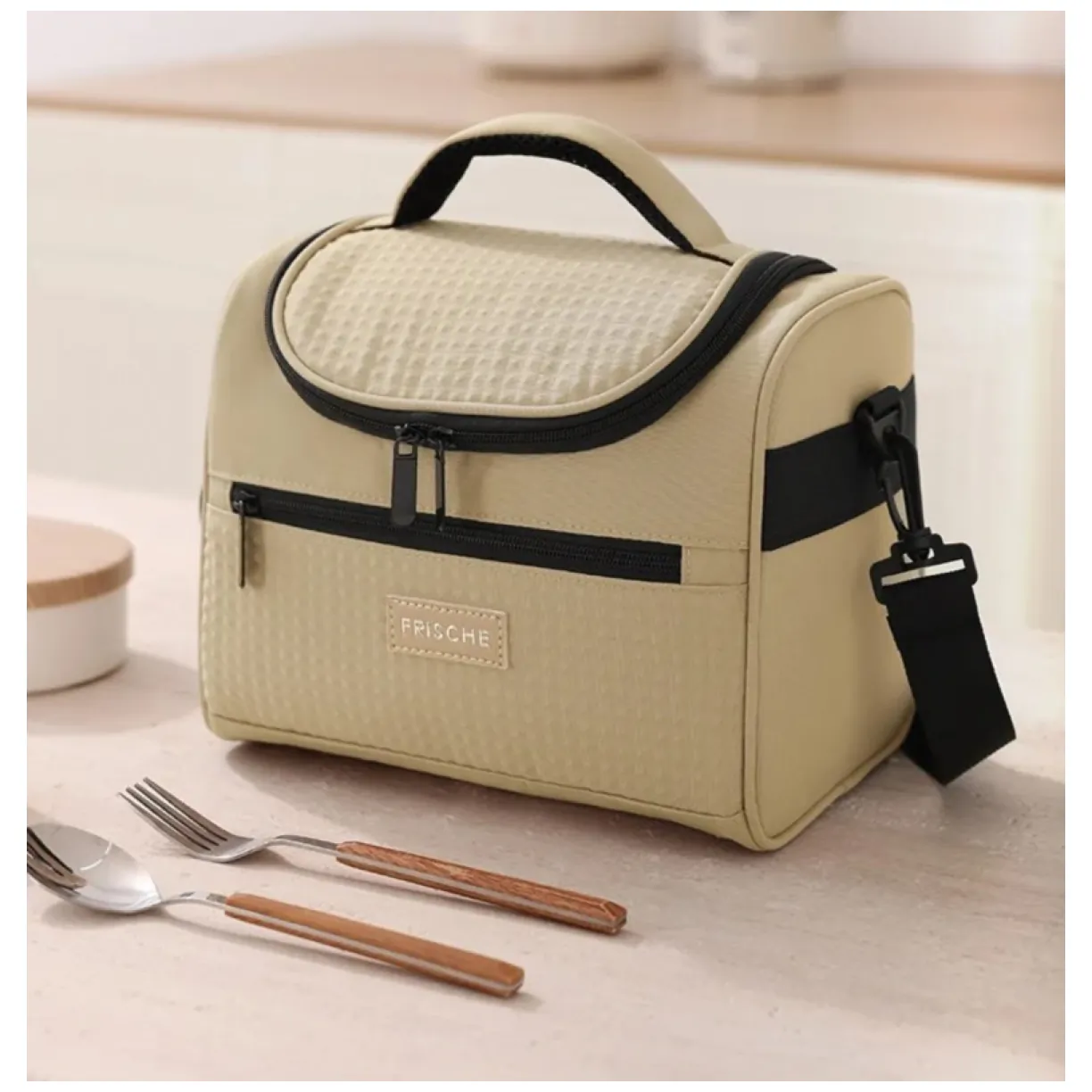 Torba termiczna do przenoszenia żywności LUNCH BOX 25x20,5x16,5 cm KP05K - obrazek 2