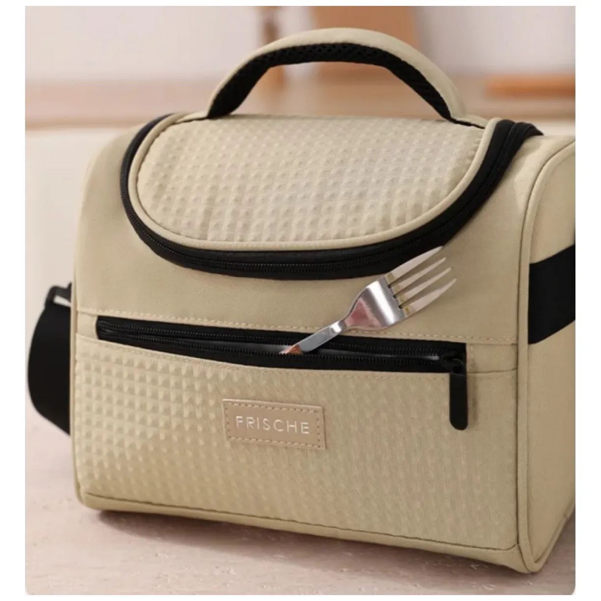 Torba termiczna do przenoszenia żywności LUNCH BOX 25x20,5x16,5 cm KP05K - obrazek 3