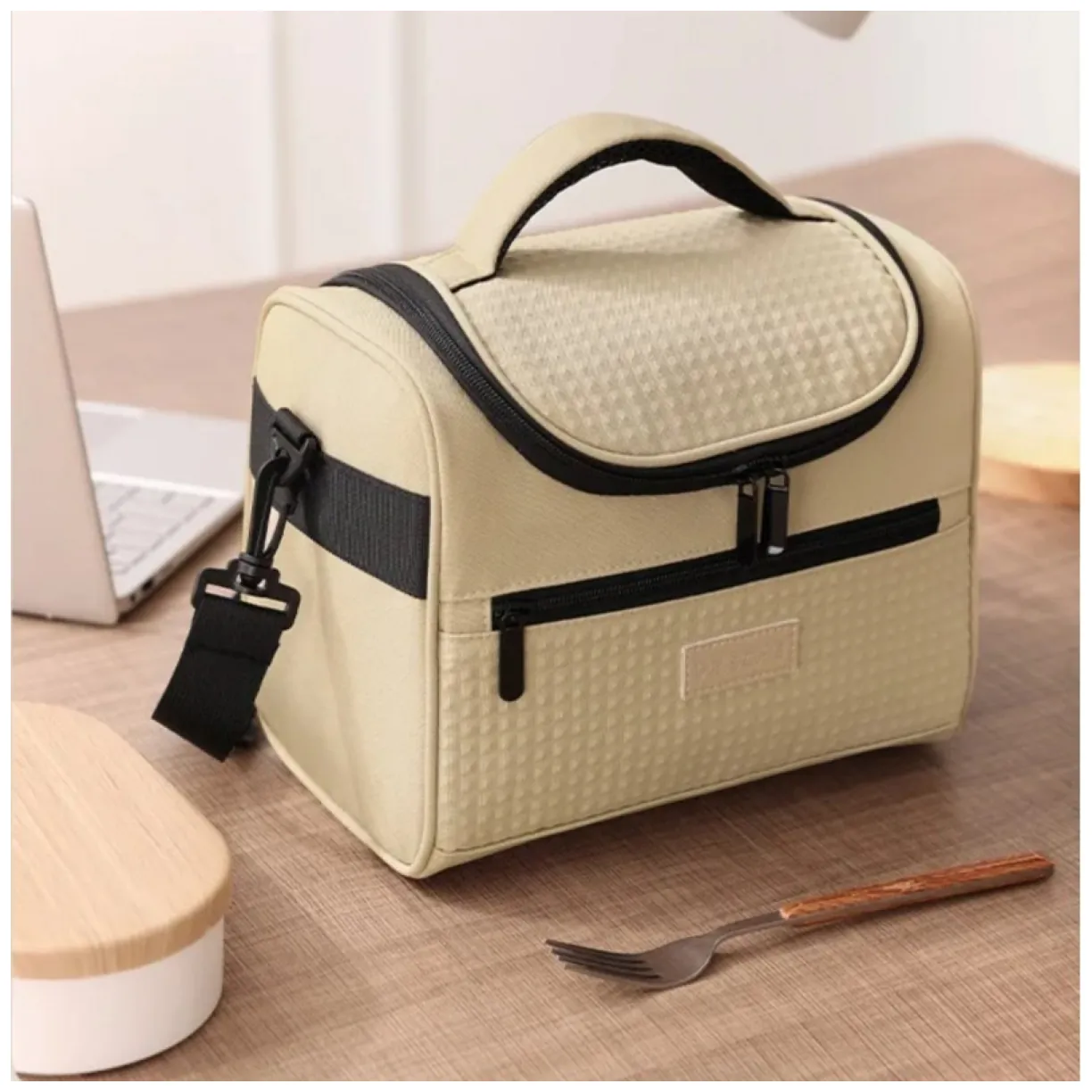Torba termiczna do przenoszenia żywności LUNCH BOX 25x20,5x16,5 cm KP05K - obrazek 4