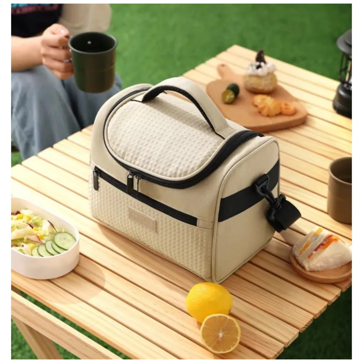 Torba termiczna do przenoszenia żywności LUNCH BOX 25x20,5x16,5 cm KP05K - obrazek 6