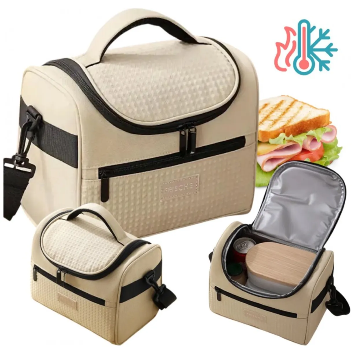 Torba termiczna do przenoszenia żywności LUNCH BOX 25x20,5x16,5 cm KP05K