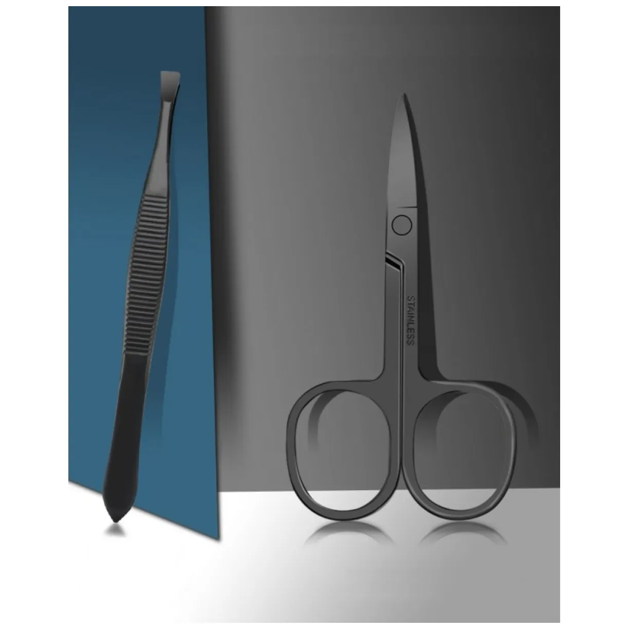 Zestaw akcesoriów do manicure, pedicure w etui, czarny 12w1 AK21 - obrazek 6