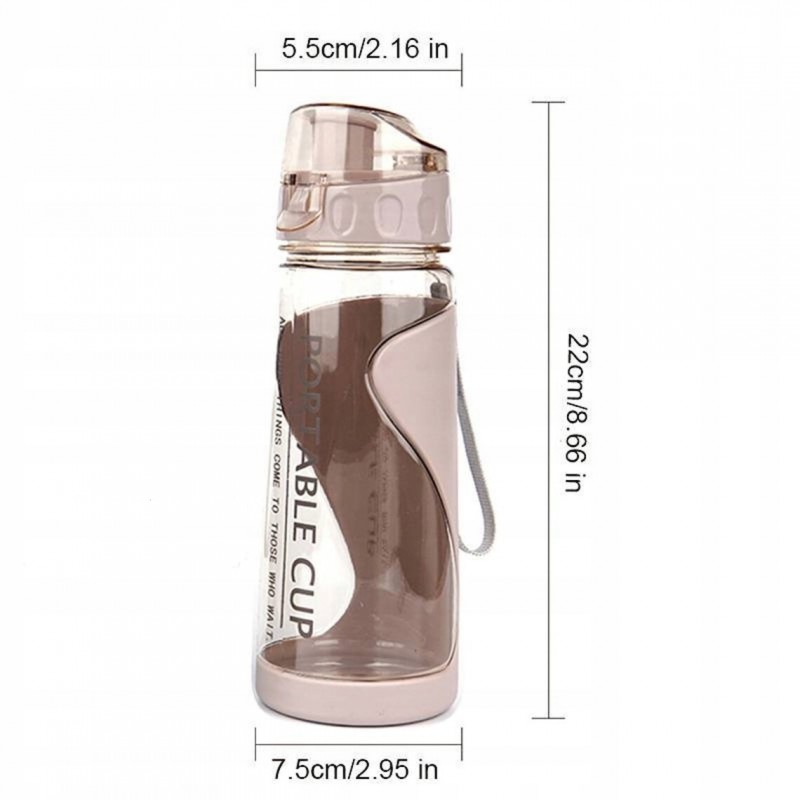 BUTELKA NA WODĘ BIDON NA SIŁOWNIĘ FITNESS 600ml przenośny mały BD02 - obrazek 6