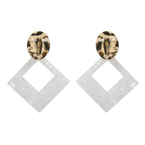 Kolczyki wiszące pearls triangle K1260