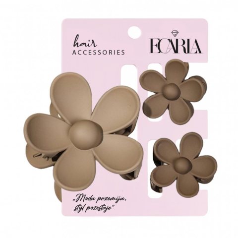 Zestaw spinek do włosów klamer 3w1, kwiat XL + 2 szt. mini spinek SP435