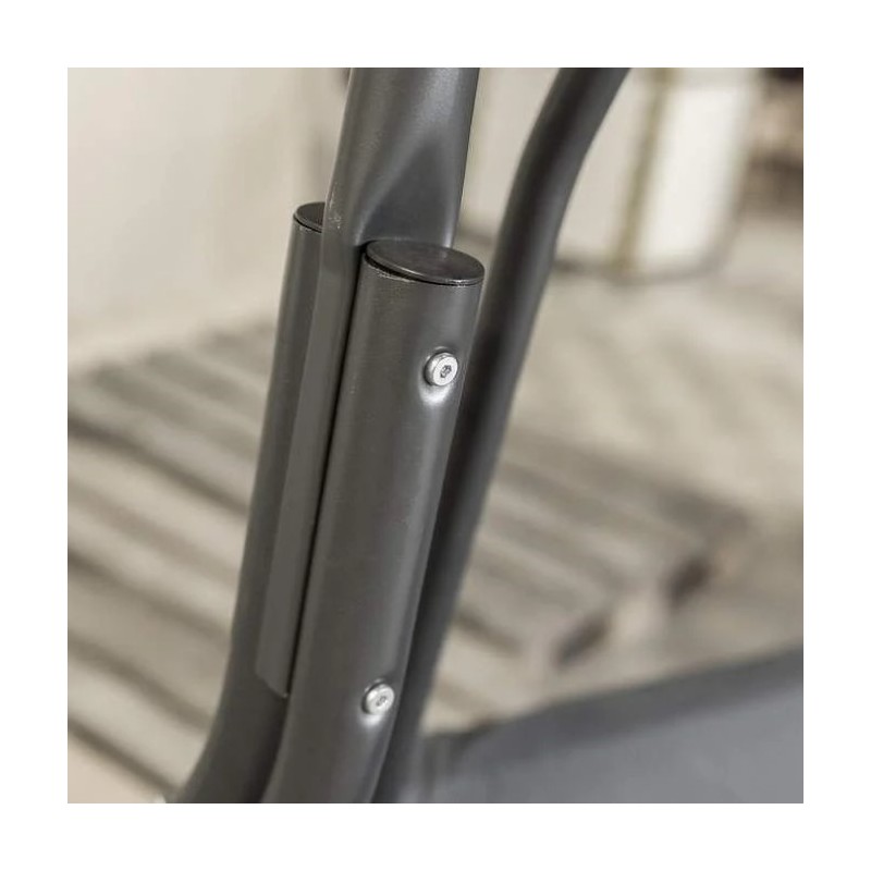 Huśtawka ogrodowa 3-osobowa z baldachimem i 2 poduszkami, grafitowa HO01 - obrazek 8