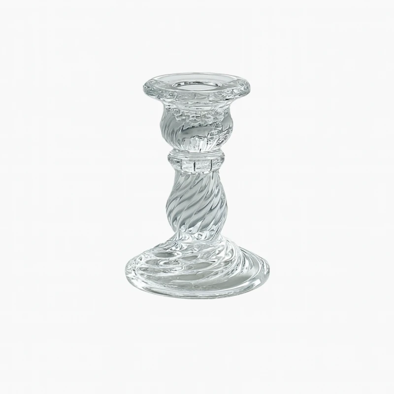 Świecznik dekoracyjny, szklany Glamour 9,5cm - SW12 - obrazek 4