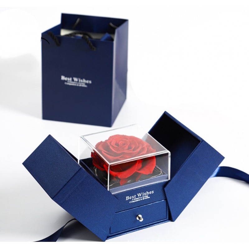 Pudełeczko Walentynkowe na biżuterię mydlana Wieczna Róża PDOZ17GRAN - obrazek 2