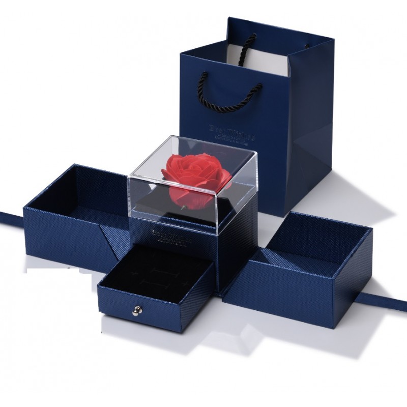 Pudełeczko Walentynkowe na biżuterię mydlana Wieczna Róża PDOZ17GRAN - obrazek 3