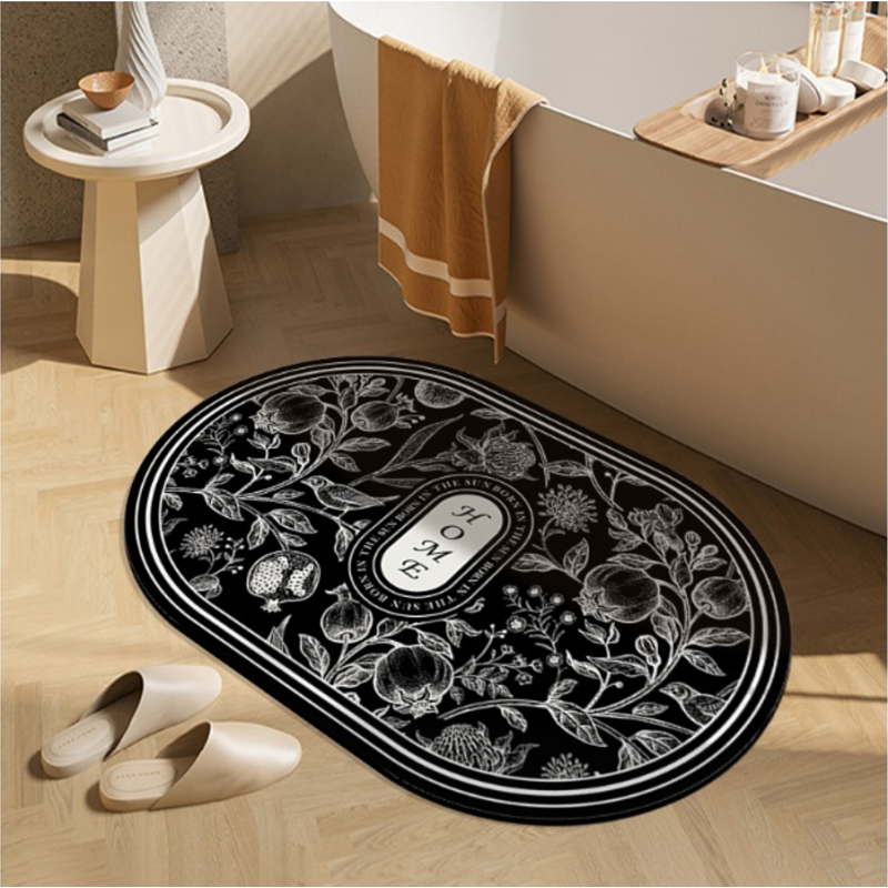 Dywanik łazienkowy wycieraczka kwiatowa vintage 60x90 cm DYW07 - obrazek 2