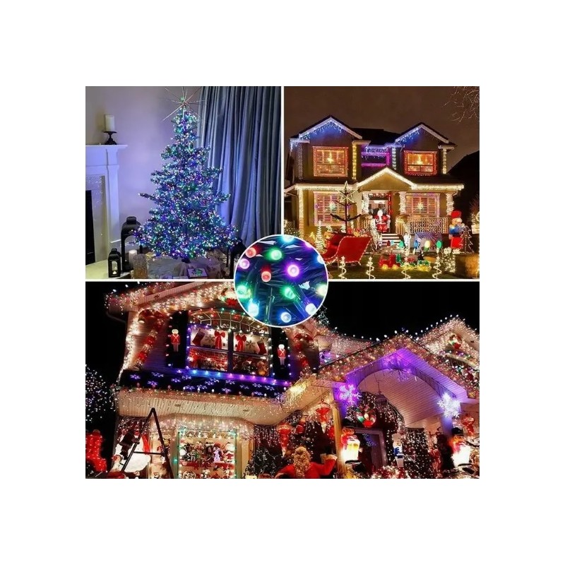 Światełka lampki 500 LED MULTIKOLOR, FLASH BIAŁY LAMP31MULTI - obrazek 2