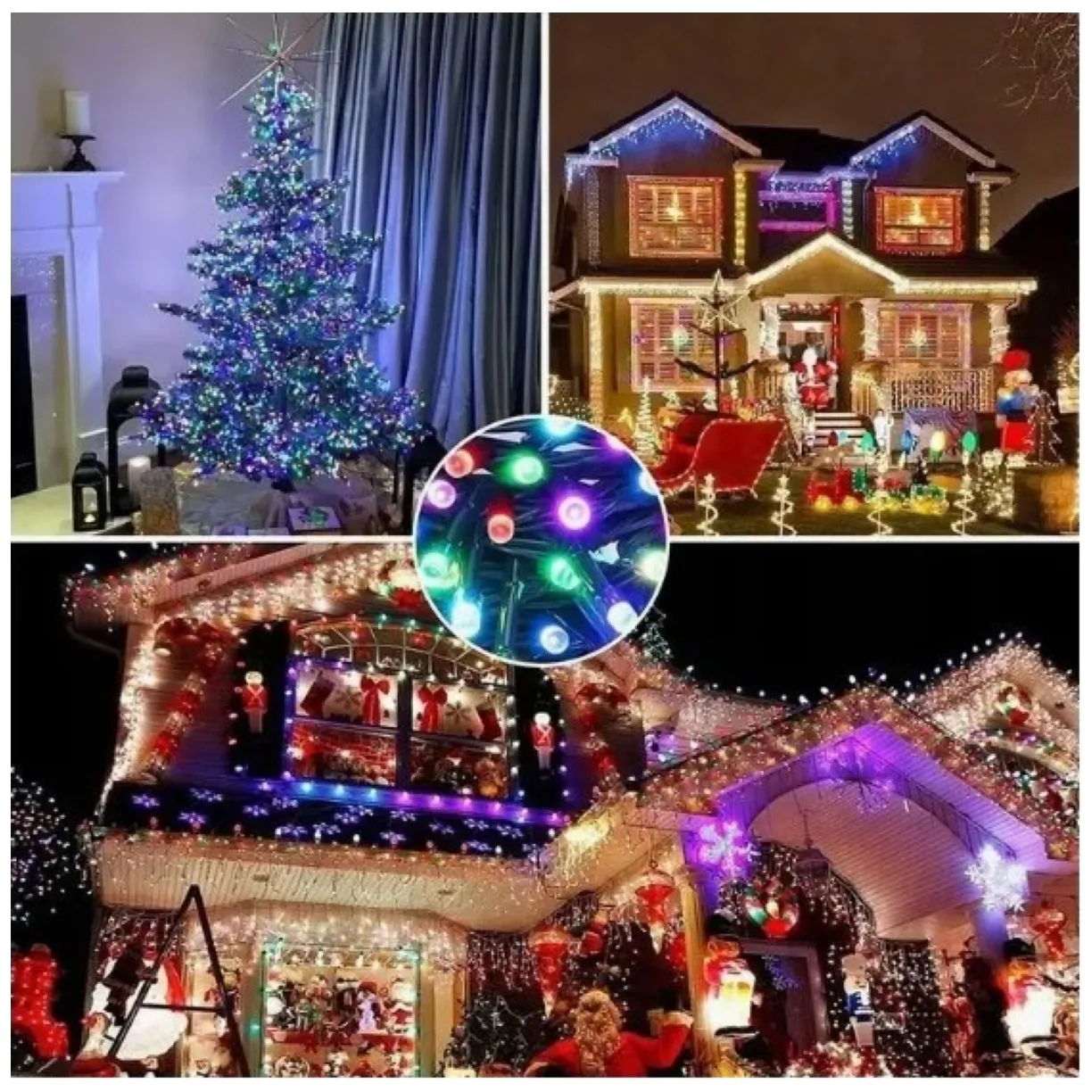 Światełka lampki 500 LED MULTIKOLOR, FLASH BIAŁY LAMP31MULTI - obrazek 2