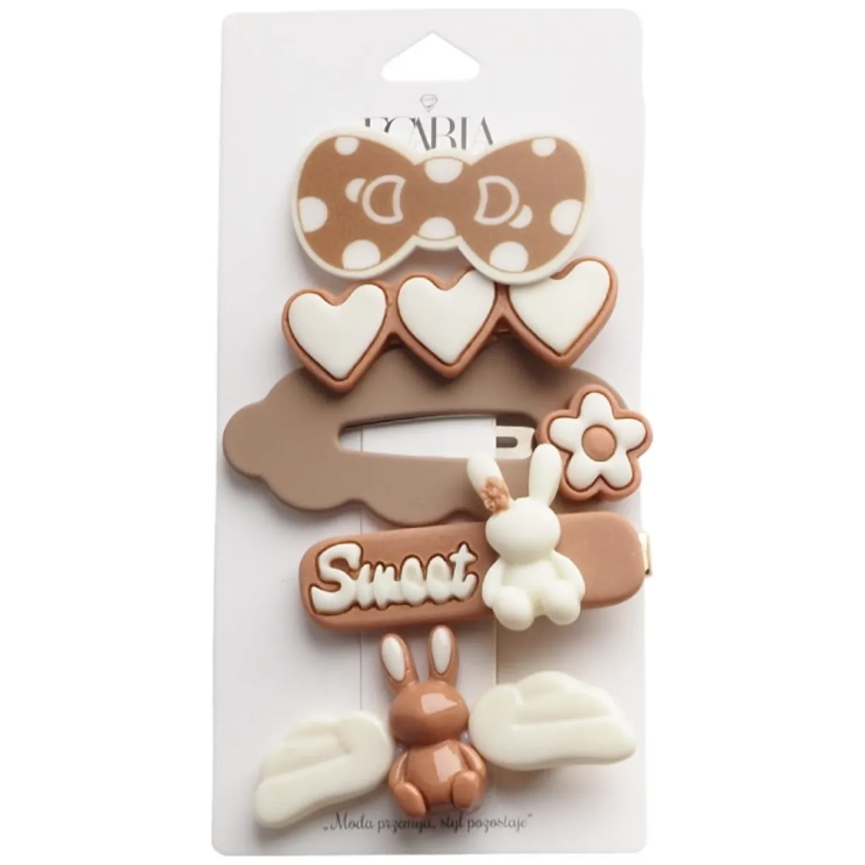 Zestaw 5 sztuk spinek 5w1 wsuwek do włosów sweet KRÓLICZKI SP279