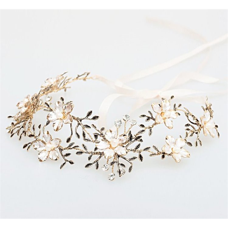 Ślubna opaska do włosów DAISY O41 - obrazek 2