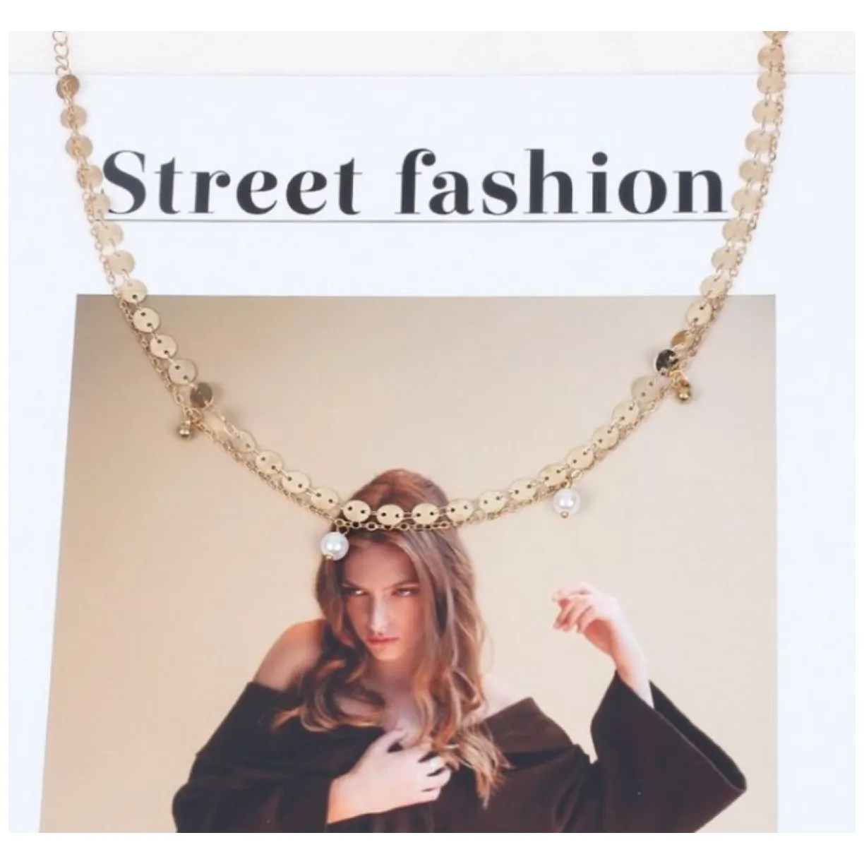 NASZYJNIK DELIKATNY CHOKER PODWÓJNY N555Z - obrazek 3