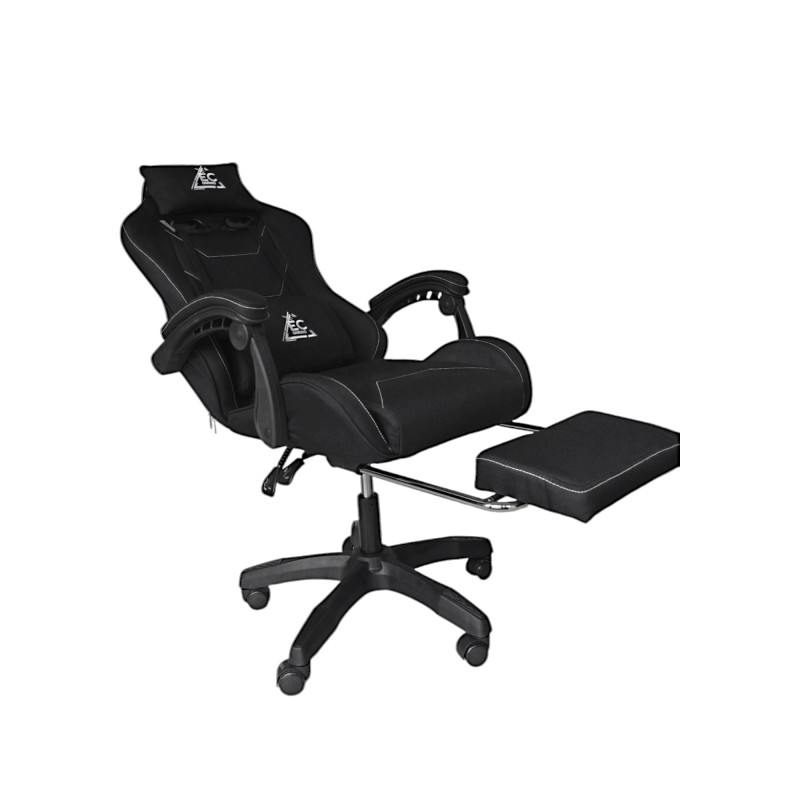 Fotel gamingowy obrotowy STRIKE z podnóżkiem i poduszką masującą, szary KO40SZ - obrazek 7