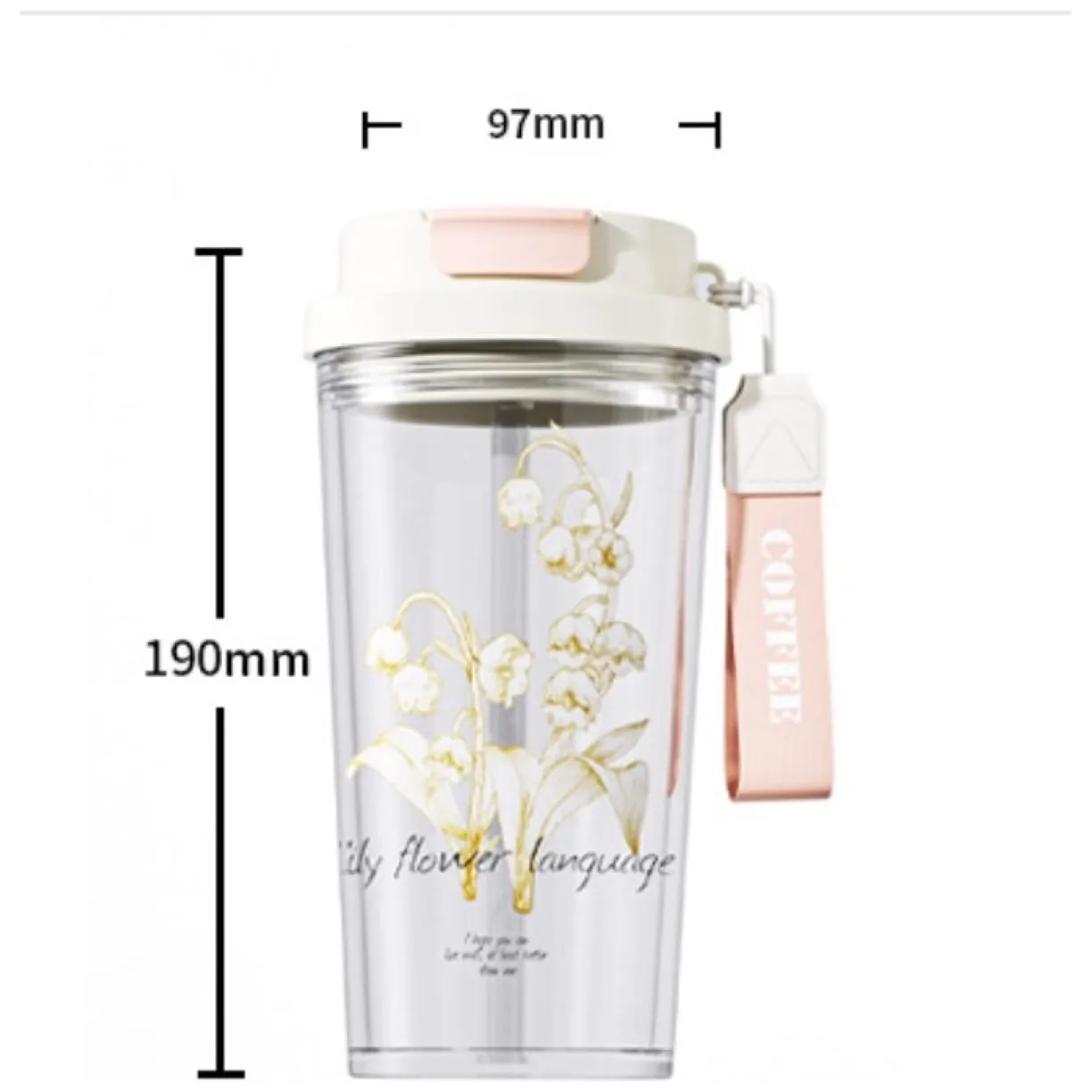 Kubek, butelka na wodę ze słomką i ustnikiem 550 ML BD29 - obrazek 7