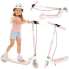Hulajnoga dla dzieci TRIKE FIX dwukołowa LED składana podwójne hamulce różowa