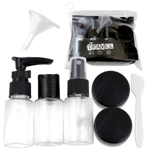 Zestaw pojemniczków i akcesoriów podróżnych 7w1 KS122CZ