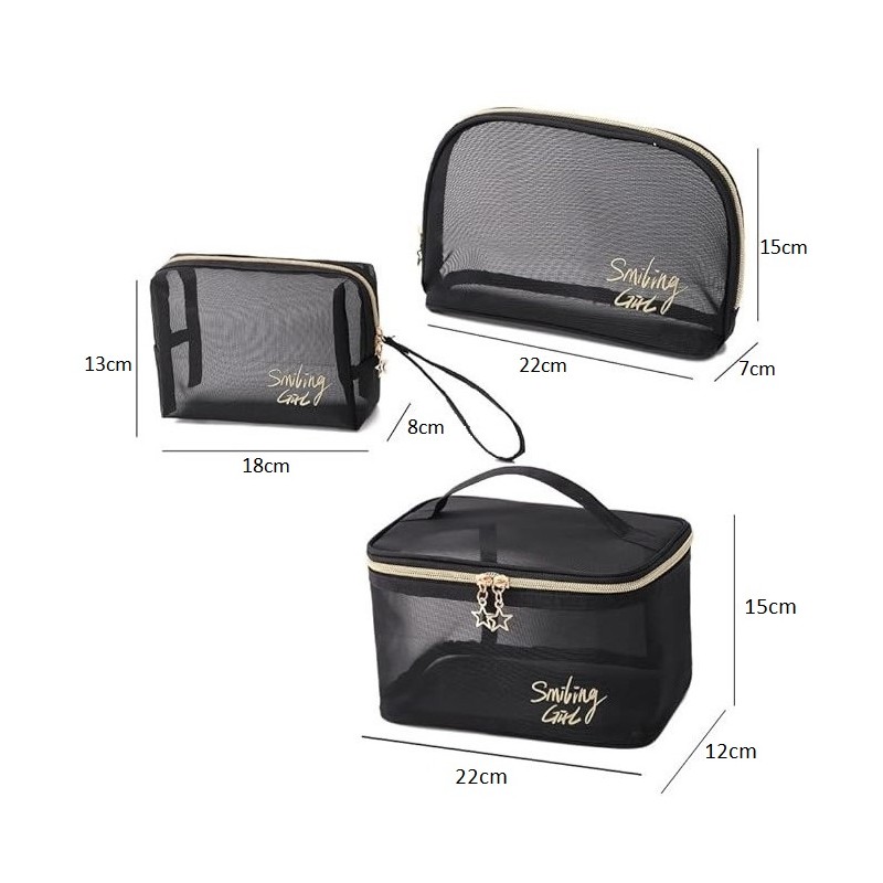 Kosmetyczka organizer na kosmetyki SMILING GIRL rozm. S 22x15x7cm KS110 - obrazek 7