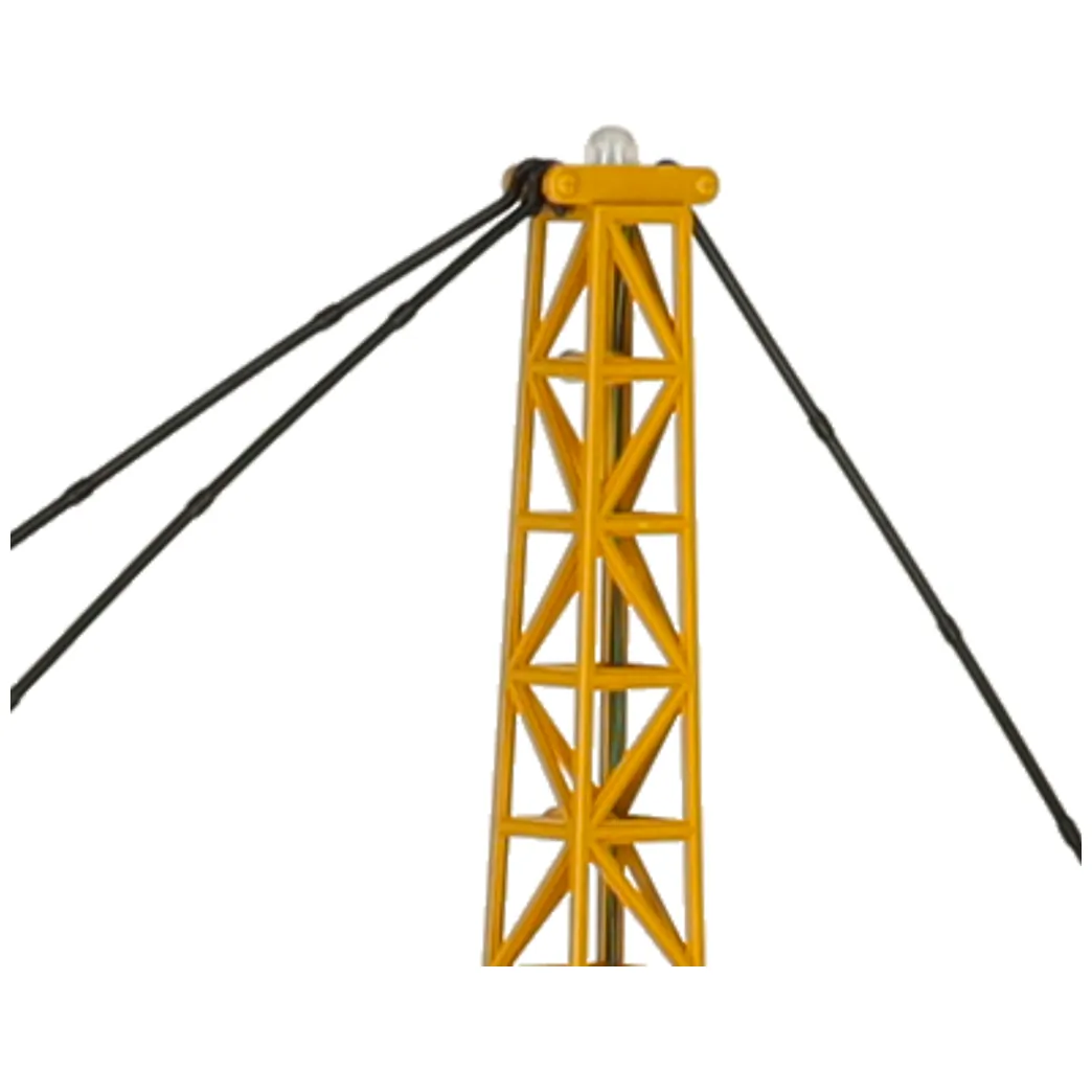 Żuraw budowlany zdalnie sterowany żółto-czarny z efektami świetlnymi 128 cm - obrazek 4