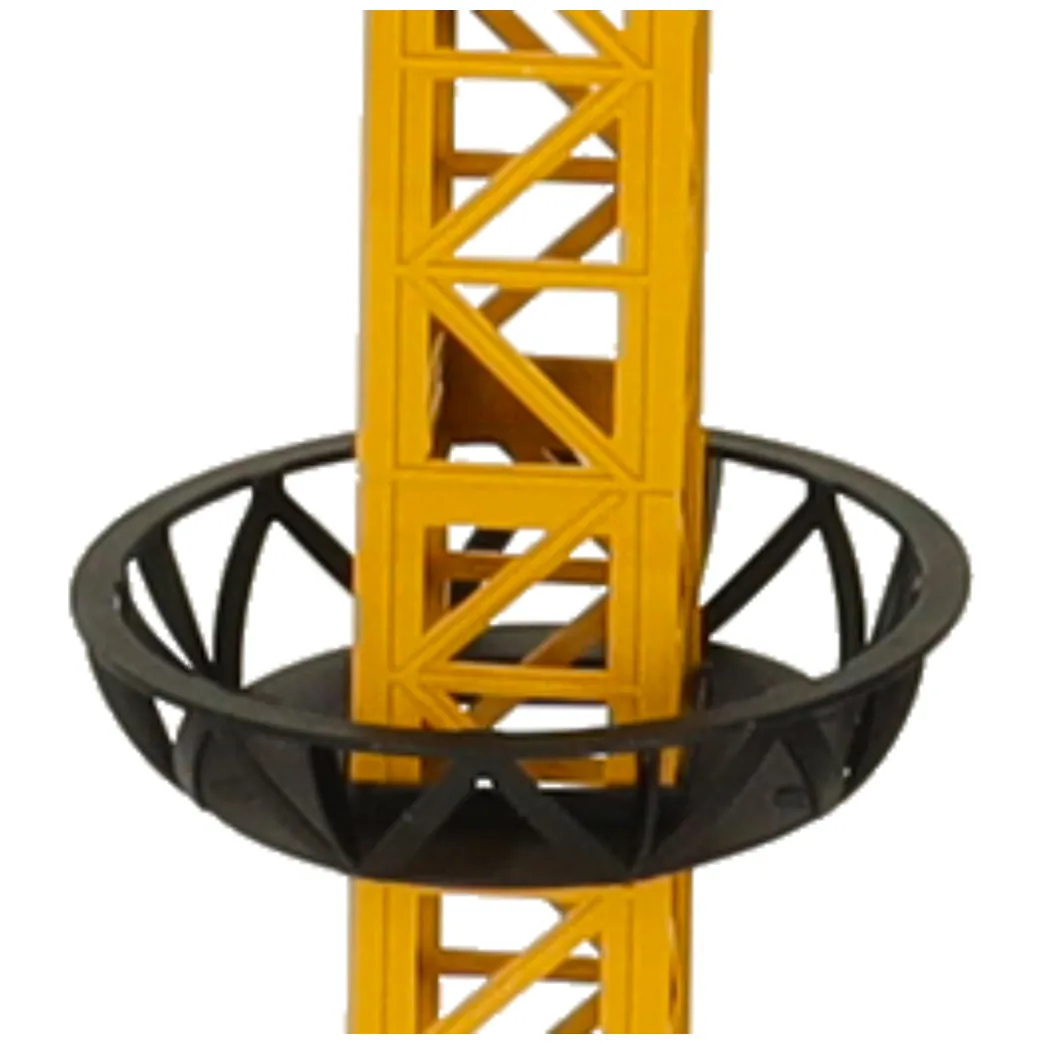 Żuraw budowlany zdalnie sterowany żółto-czarny z efektami świetlnymi 128 cm - obrazek 5
