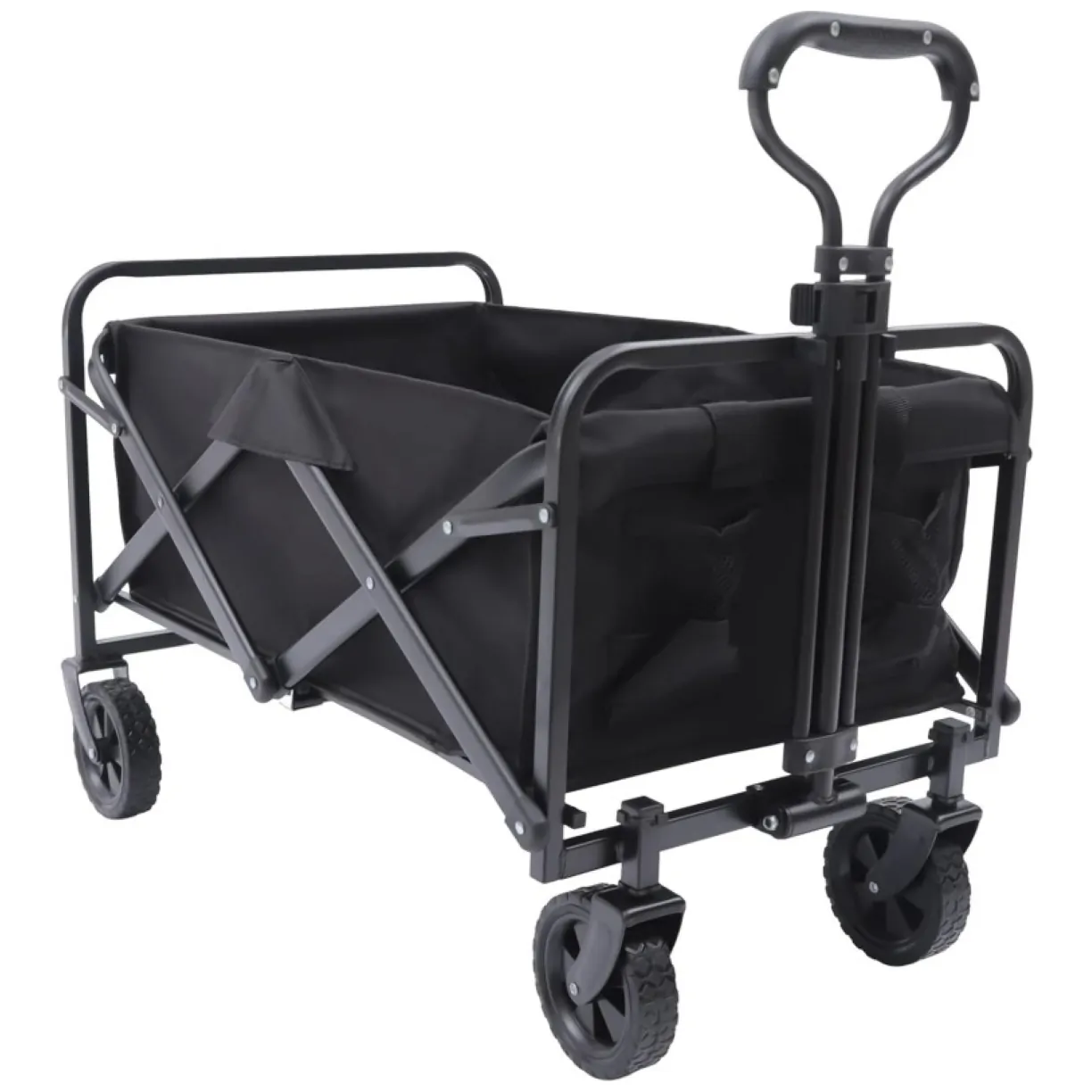 Wózek transportowy składany, metalowy, przyczepka ogrodowa 72x47x68-87cm AR07CZ - obrazek 3