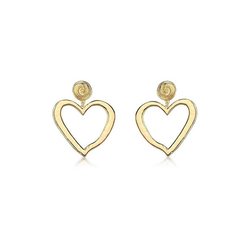 Kolczyki wiszące złote kolekcja serca K1268 - obrazek 2