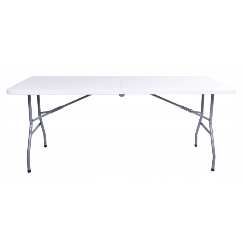 Składany stół cateringowy, turystyczny, do ogrodu 70 x 180 cm biały SC02 - obrazek 4