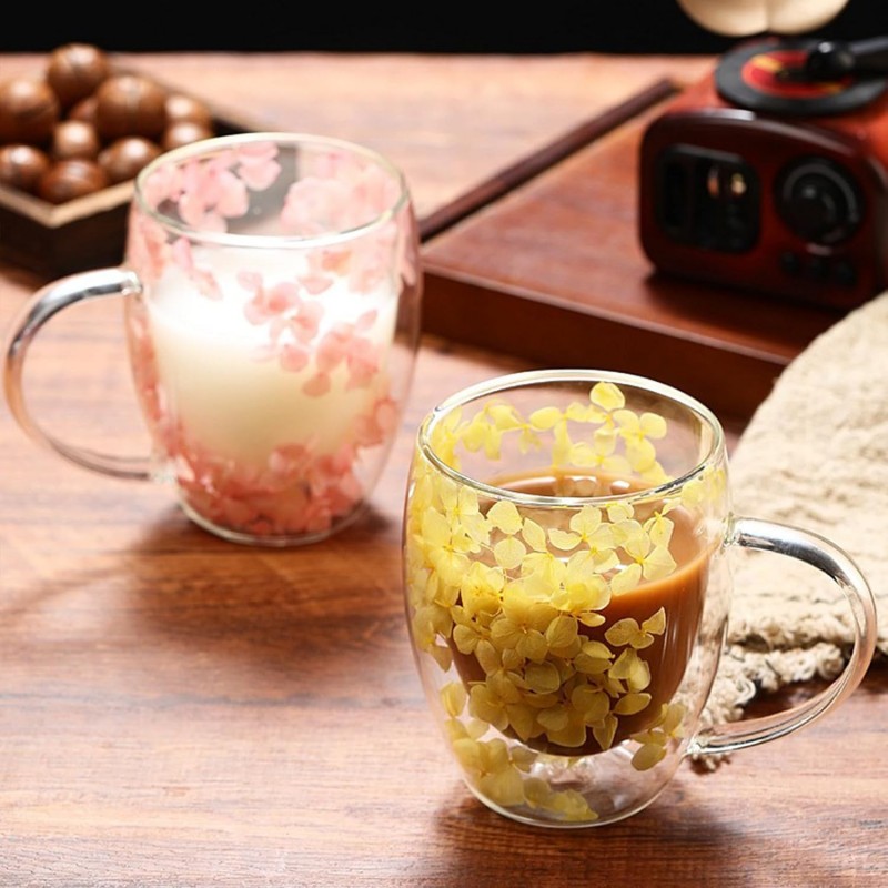 Szklanka termiczna z kwiatami w środku, hortensje 300 ml 1szt SZK153 - obrazek 6