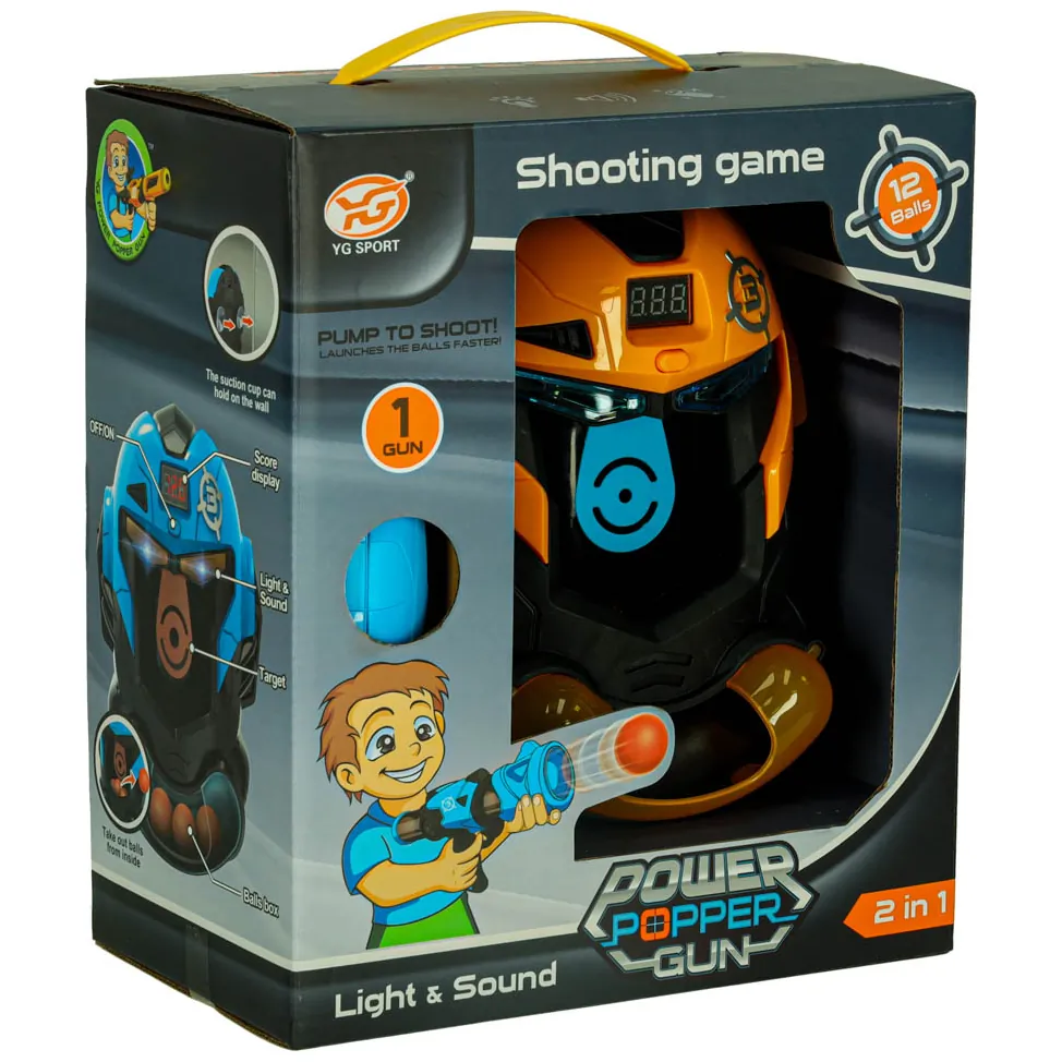 Gra zręcznościowa robot kask strzelanie do celu pistolet kulki celownik - obrazek 8
