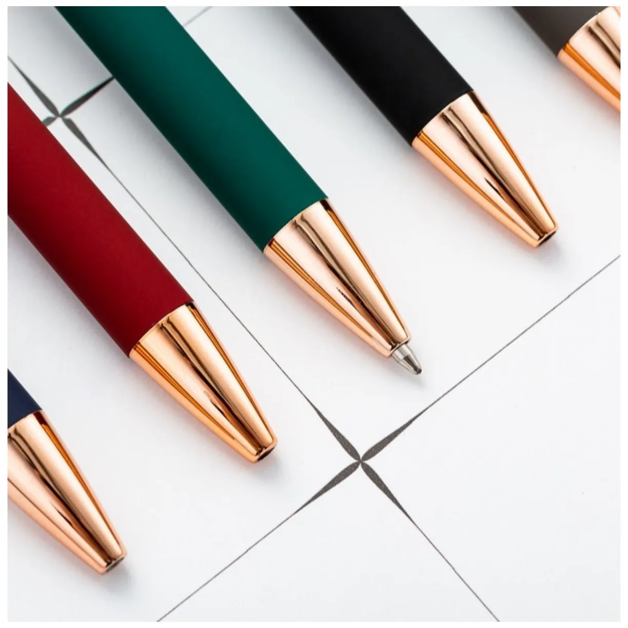 Długopis metalowy, tusz czarny, touch pen soft touch zieleń DL03 - obrazek 5