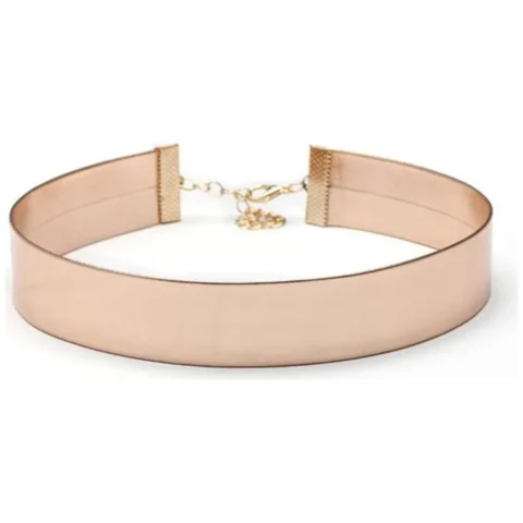 NASZYJNIK CHOKER METALICZNY - RÓŻOWE ZŁOTO - N468RZ