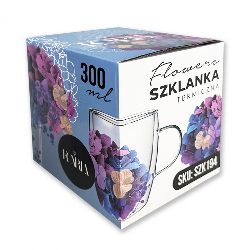 Szklanka termiczna z kwiatami w środku 300ml 1szt SZK194 - obrazek 3