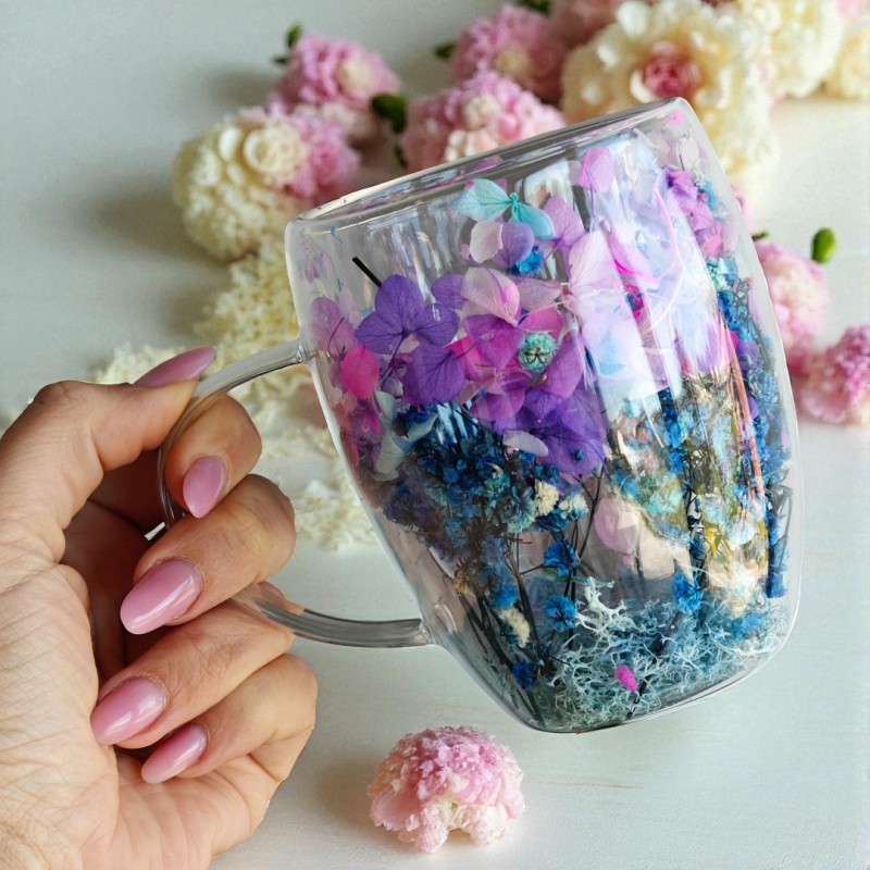 Szklanka termiczna z kwiatami w środku 300ml 1szt SZK194 - obrazek 4