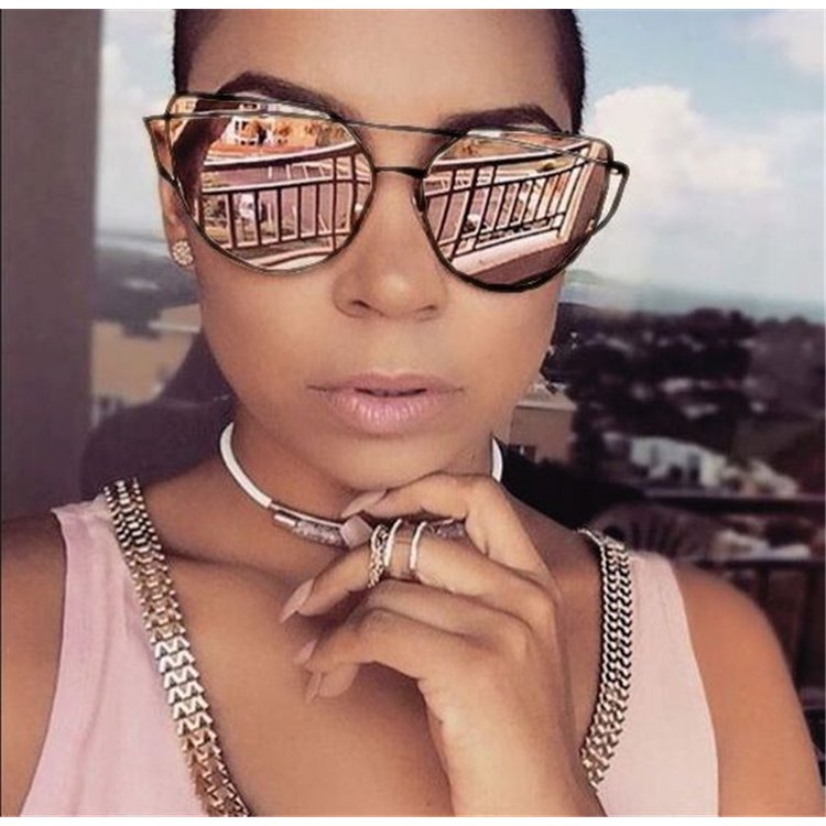 Okulary przeciwsłoneczne GLAM ROCK FASHION Lustrzanki Różowe OK21WZ21 - obrazek 3