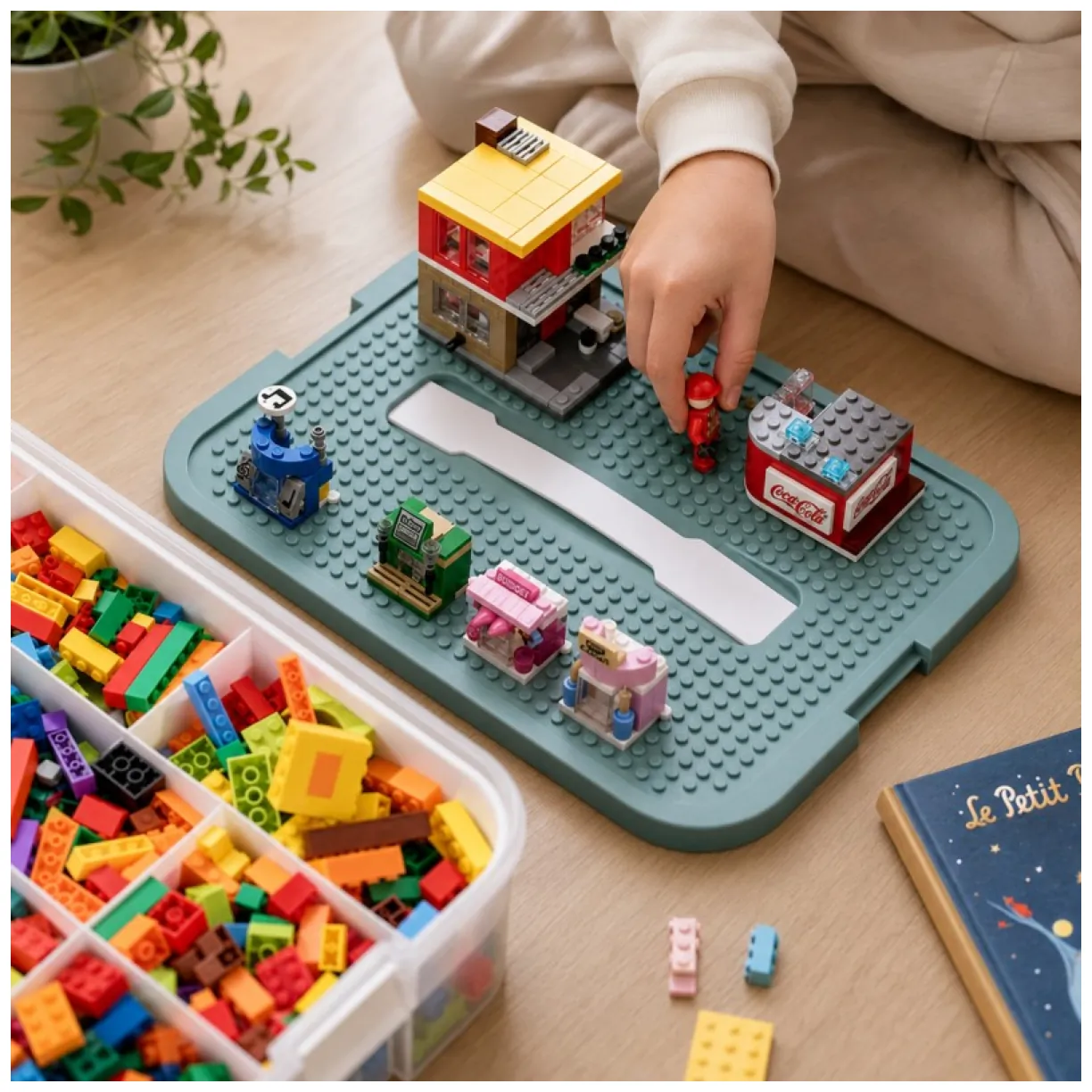Przezroczysty organizer na klocki Lego 3-piętrowy z tacą sorter - obrazek 4