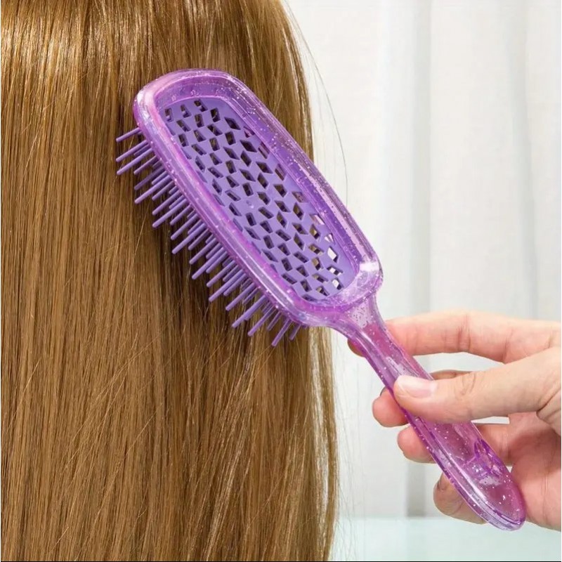 Szczotka do rozczesywania włosów, do suszenia, do masażu, SCZ17F - obrazek 3