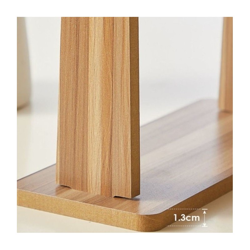 Lusterko kosmetyczne stojące drewniane prostokątne 23,5x19cm L7BR - obrazek 6